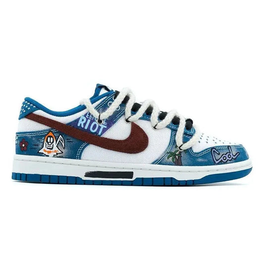 【Customize】Nike Dunk Low Shashiko "Industrial Blue" Sneakers-DV0834-101